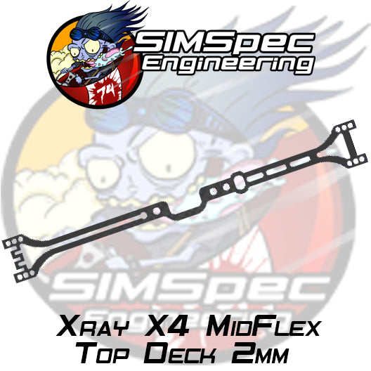 Xray X4 " Mid Flex Topdeck ~ 2mm