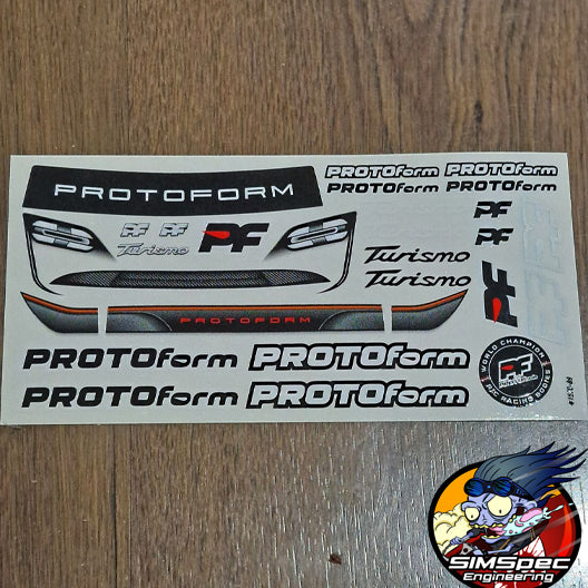 Protoform Turismo Headlight sticker sheet