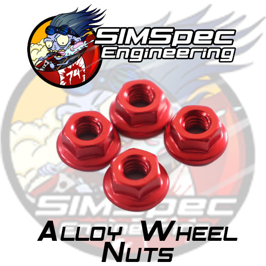 SIMSpec Alloy Wheel Nuts ~ Red