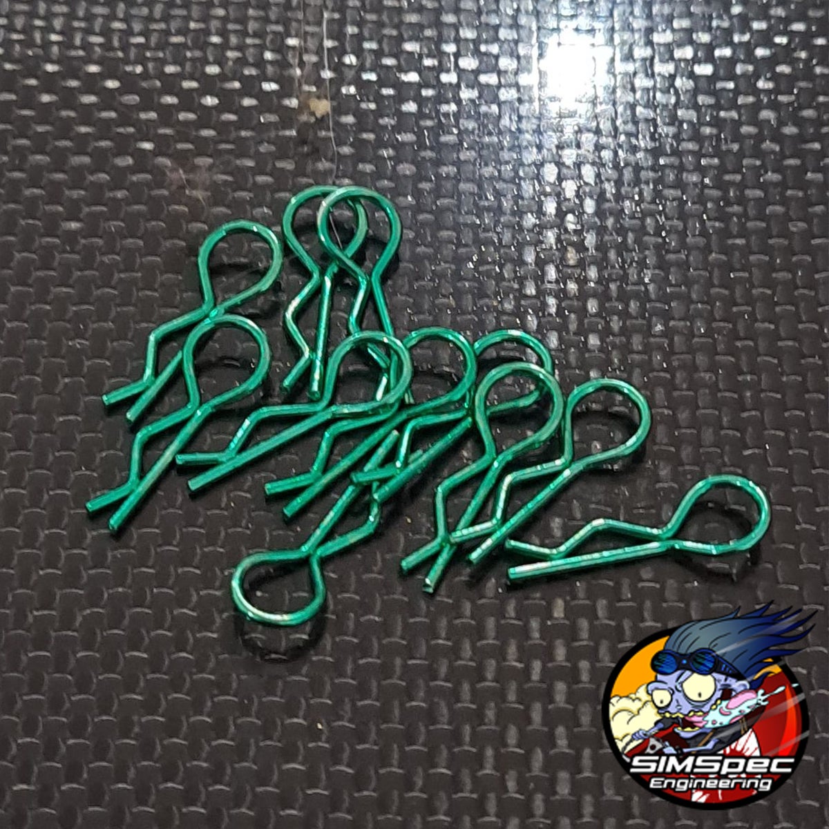 SIMSpec Green Body Clips 10 Pack