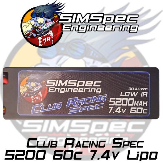 SIMSpec Club Racing Spec Lipo 5200mah