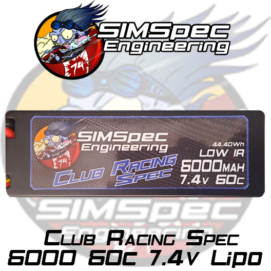 SIMSpec Club Racing Spec Lipo 6000mah