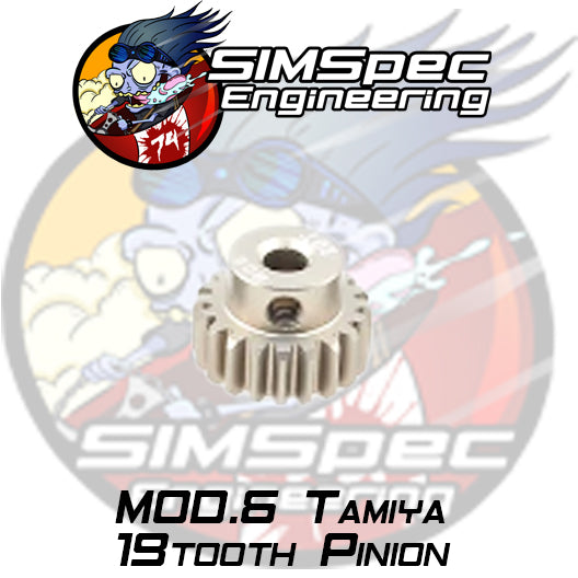 SIMSpec Engineering MOD6 19t Pinion (Tamiya Pitch)