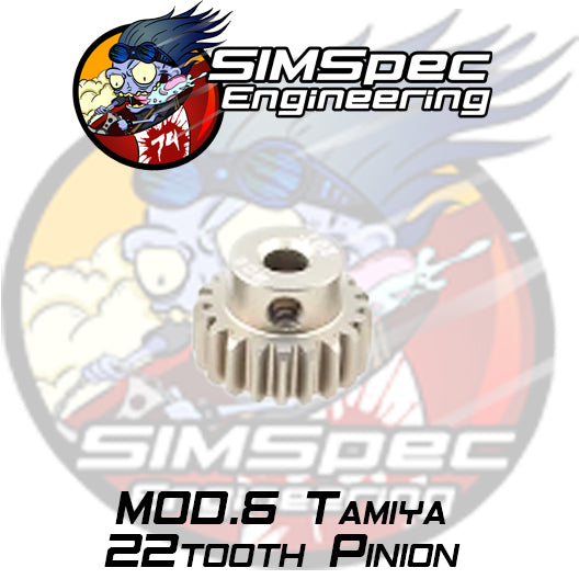 SIMSpec Engineering MOD6 22t Pinion (Tamiya Pitch)