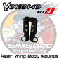 SIMSpec BD11 Rear Wing Body Mounts For Most Popular Brands of Bodies
