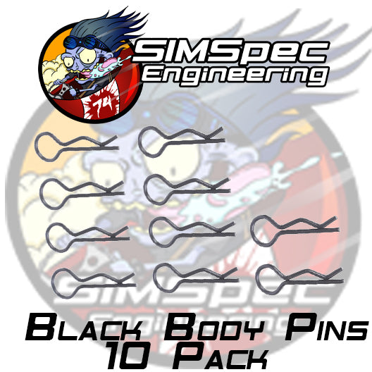 SIMSpec Black Body Clips 10 Pack