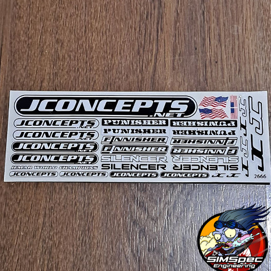 Jconcepts Sticker Sheet