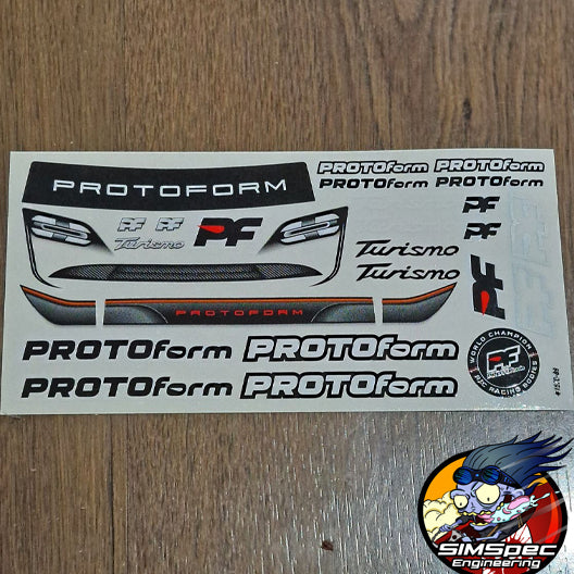 Protoform Turismo Headlight sticker sheet