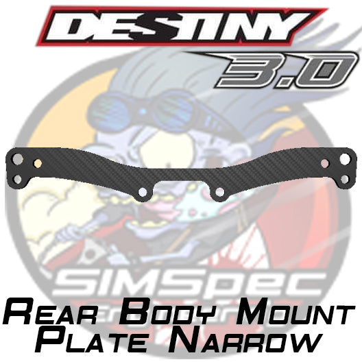 Destiny 3.0 Carbon Rear Body Post Mount ~ Narrow