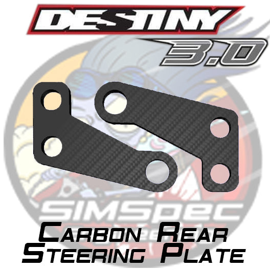Destiny 3.0 Rear Carbon Steering Plates with Brass inserts