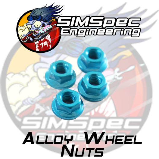 SIMSpec Alloy Wheel Nuts ~ Tamiya Blue