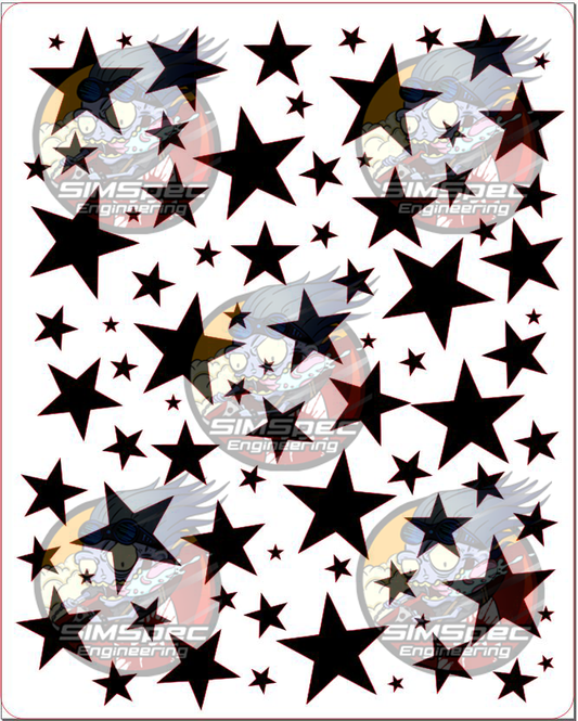 Airbrush Stencil "Stars"
