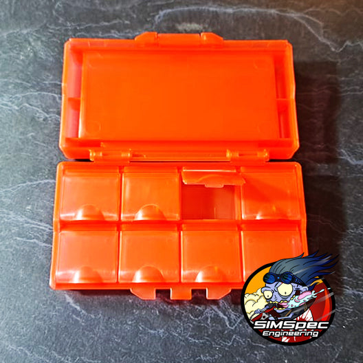 SIMSpec 9 section storage box (Red)