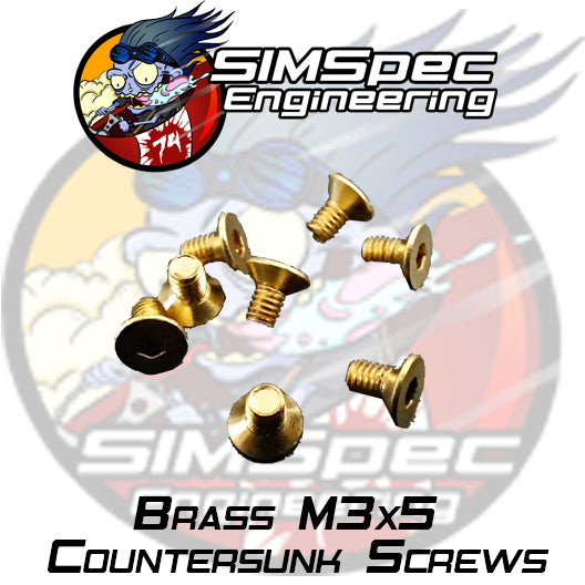 SIMSpec Brass Countersunk M3x5mm (x8)