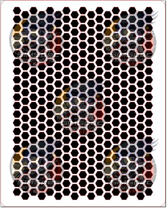 Airbrush Stencil "Honeycomb Small'