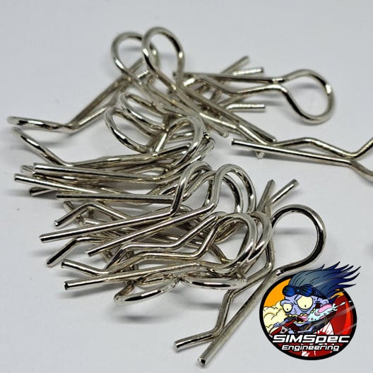 SIMSpec Stainless Steel Body Clips 20 pack