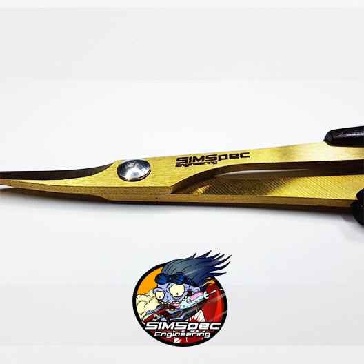 SIMSPec Engineering Ti Coated Curved Lexan Scissors