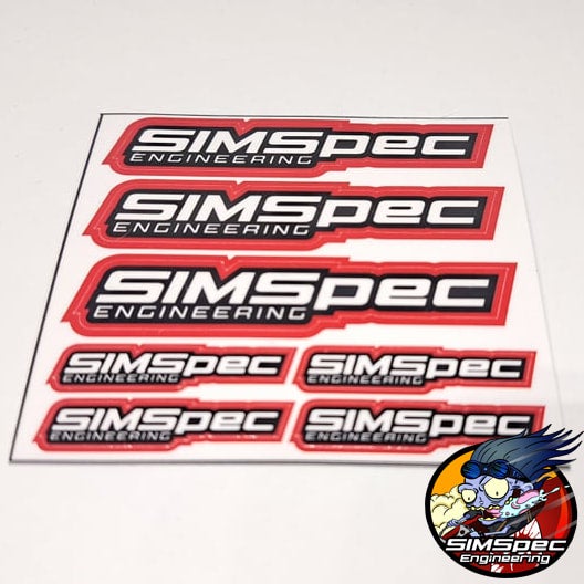 SIMSpec Engineering Logo Sticker sheet (Red)