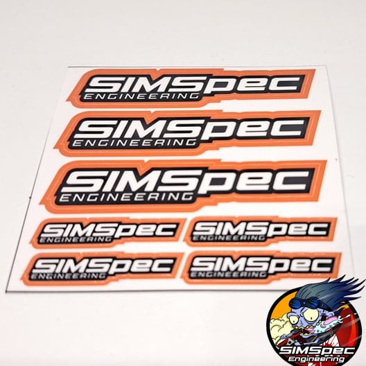 SIMSpec Engineering Logo Sticker sheet (Orange)
