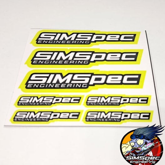 SIMSpec Engineering Logo Sticker sheet (Yellow)