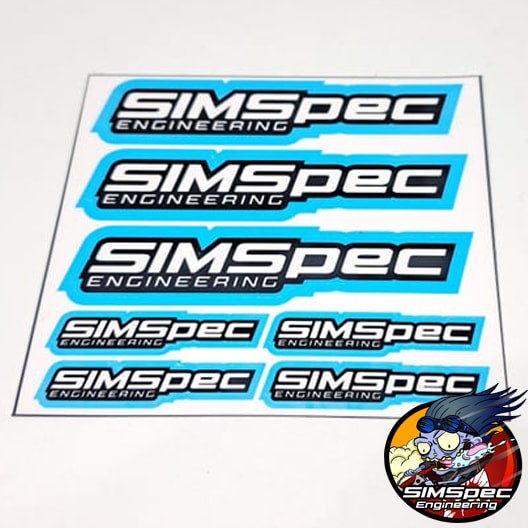 SIMSpec Engineering Logo Sticker sheet (Blue)