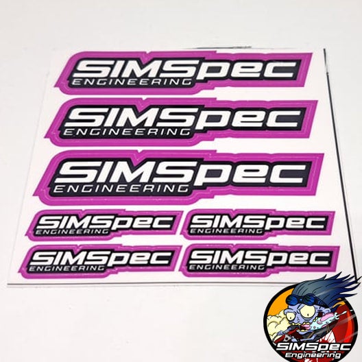 SIMSpec Engineering Logo Sticker sheet (Purple)