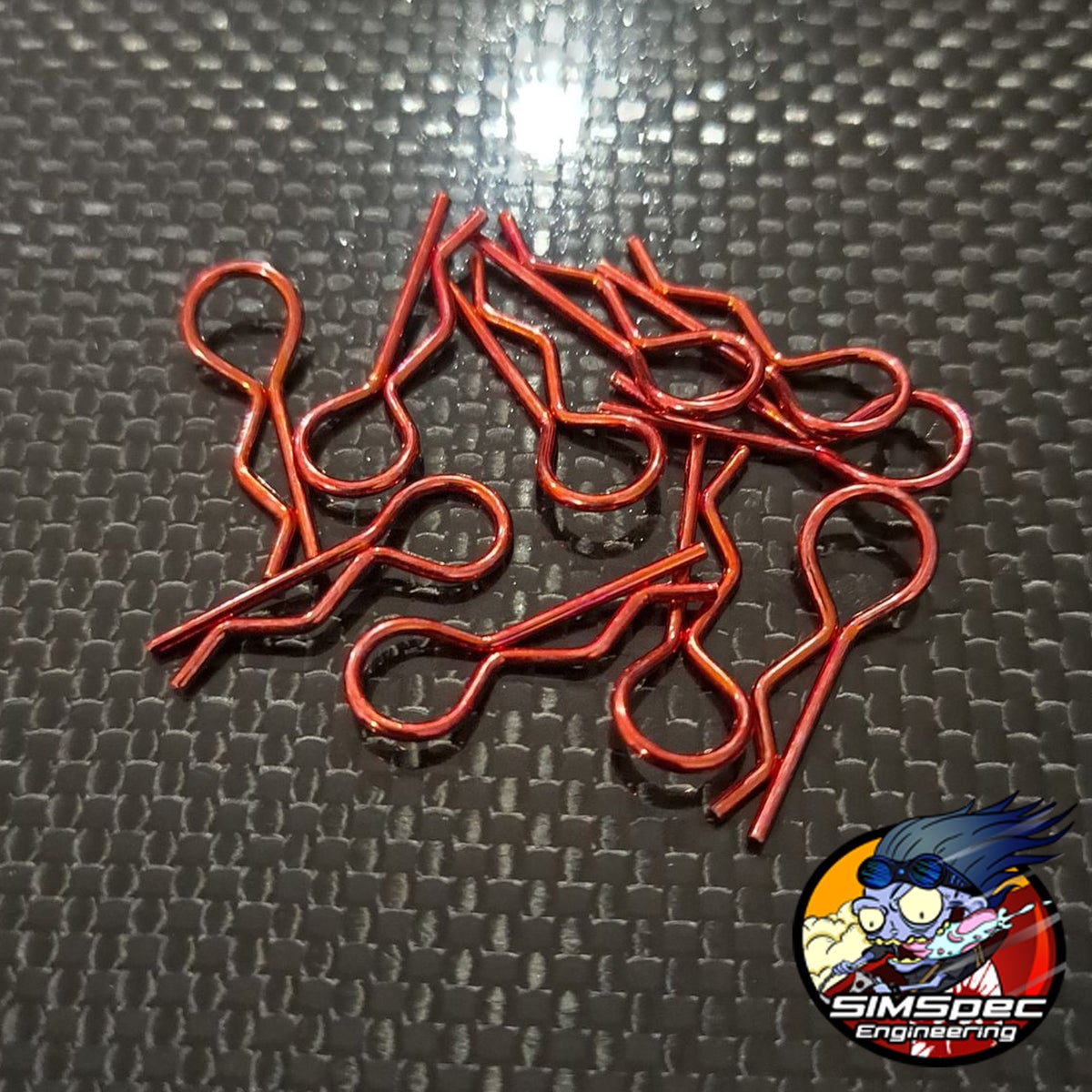 SIMSpec Red Body Clips 10 Pack